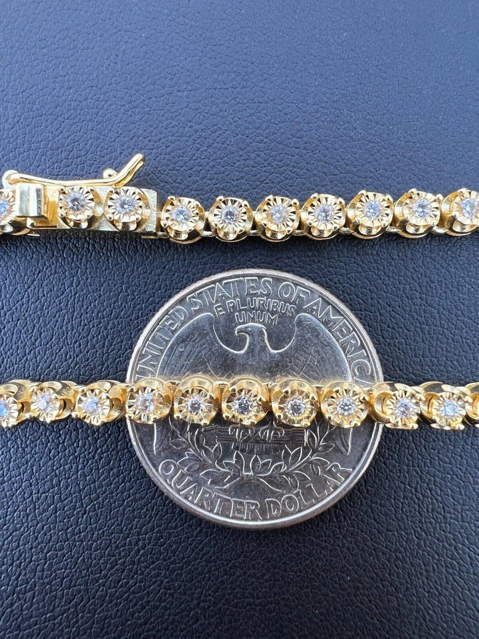 3mm MOISSANITE Illusion Set Tennis Bracelet 14k Gold Vermeil 925 Silver 6-8.5" 15 3mm MOISSANITE Illusion Set Tennis Bracelet 14k Gold Vermeil 925 Silver 6-8.5" - Image 13