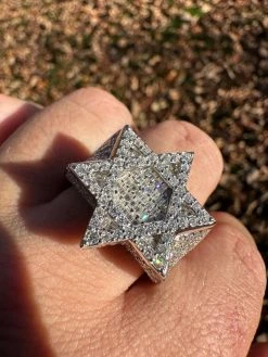 4.3ct MOISSANITE Iced Real Baguette Star Of David Ring For Men Solid 925 Silver 28 4.3ct MOISSANITE Iced Real Baguette Star Of David Ring For Men Solid 925 Silver -Harlem Bling Shop harlembling 4.3ct moissanite iced real baguette star of david ring for men solid 925 silver 17365.1700626201
