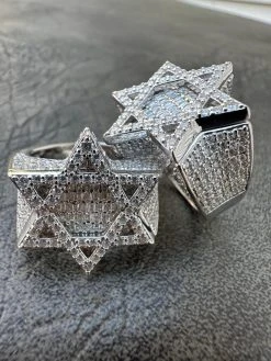 4.3ct MOISSANITE Iced Real Baguette Star Of David Ring For Men Solid 925 Silver 24 4.3ct MOISSANITE Iced Real Baguette Star Of David Ring For Men Solid 925 Silver -Harlem Bling Shop harlembling 4.3ct moissanite iced real baguette star of david ring for men solid 925 silver 19778.1700626195