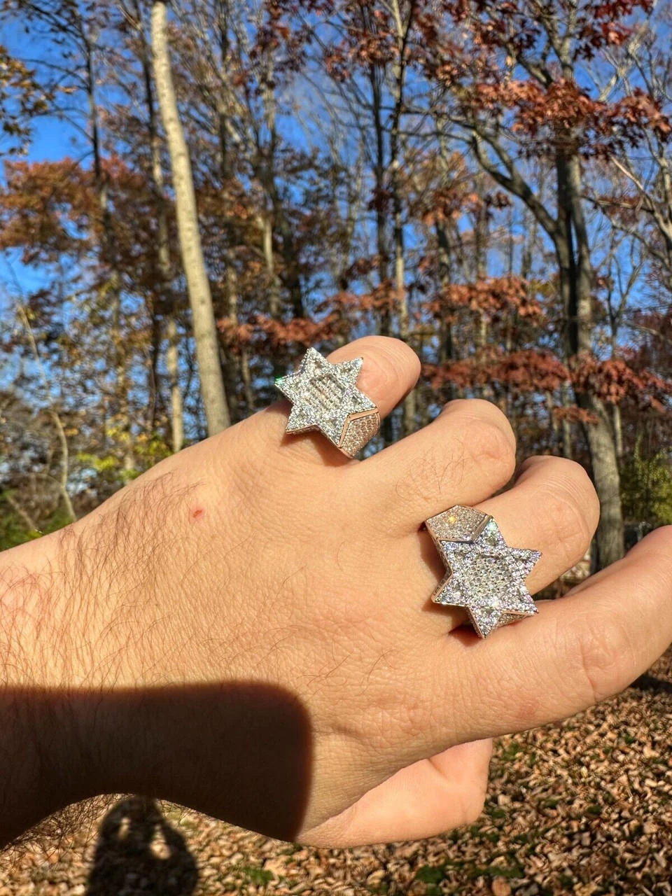 4.3ct MOISSANITE Iced Real Baguette Star Of David Ring For Men Solid 925 Silver 6 4.3ct MOISSANITE Iced Real Baguette Star Of David Ring For Men Solid 925 Silver - Image 4