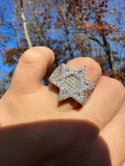 4.3ct MOISSANITE Iced Real Baguette Star Of David Ring For Men Solid 925 Silver 36 4.3ct MOISSANITE Iced Real Baguette Star Of David Ring For Men Solid 925 Silver -Harlem Bling Shop harlembling 4.3ct moissanite iced real baguette star of david ring for men solid 925 silver 43422.1700626211