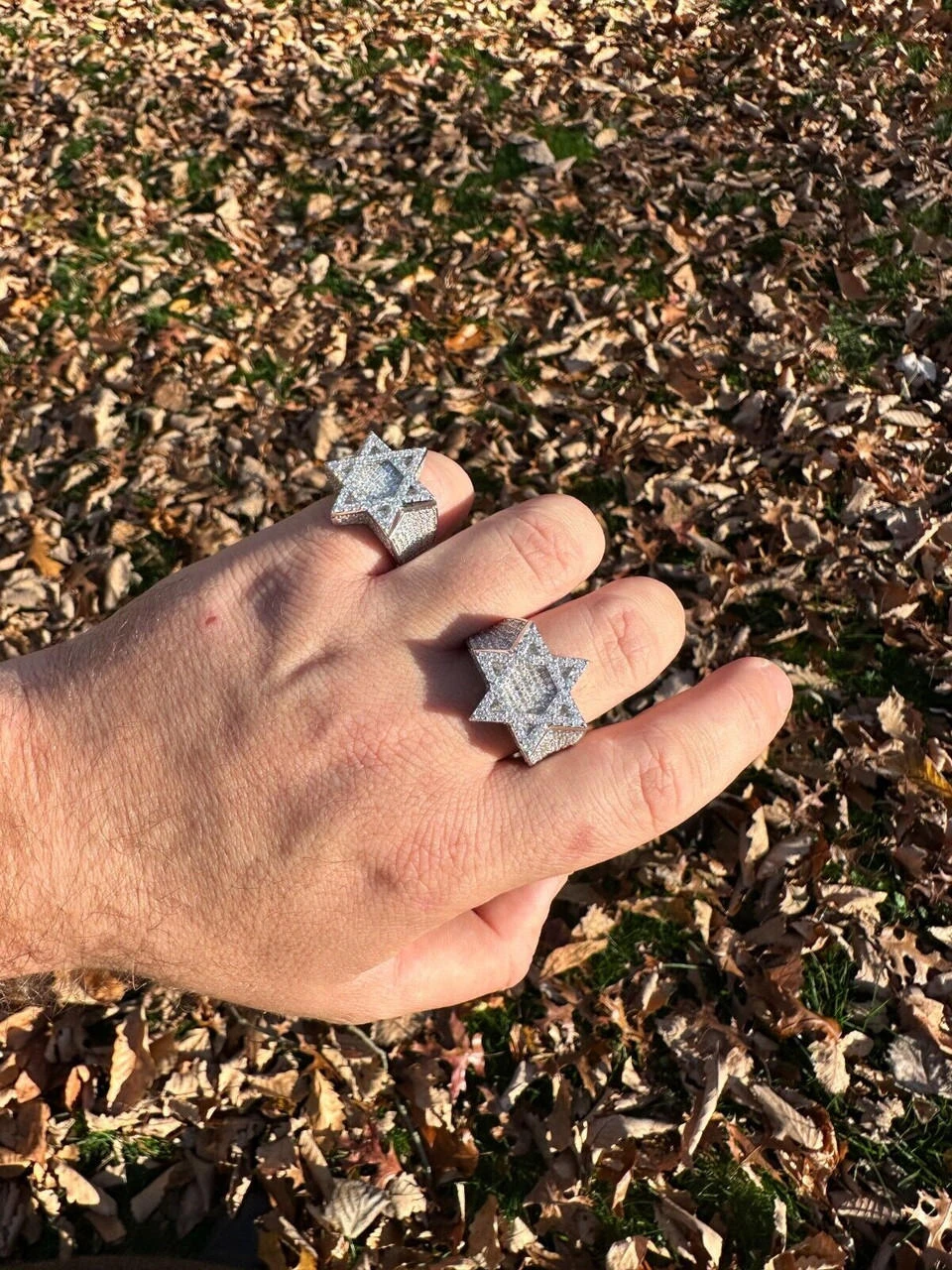 4.3ct MOISSANITE Iced Real Baguette Star Of David Ring For Men Solid 925 Silver 4 4.3ct MOISSANITE Iced Real Baguette Star Of David Ring For Men Solid 925 Silver - Image 2