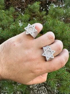 4.3ct MOISSANITE Iced Real Baguette Star Of David Ring For Men Solid 925 Silver 41 4.3ct MOISSANITE Iced Real Baguette Star Of David Ring For Men Solid 925 Silver -Harlem Bling Shop harlembling 4.3ct moissanite iced real baguette star of david ring for men solid 925 silver 94643.1700626204