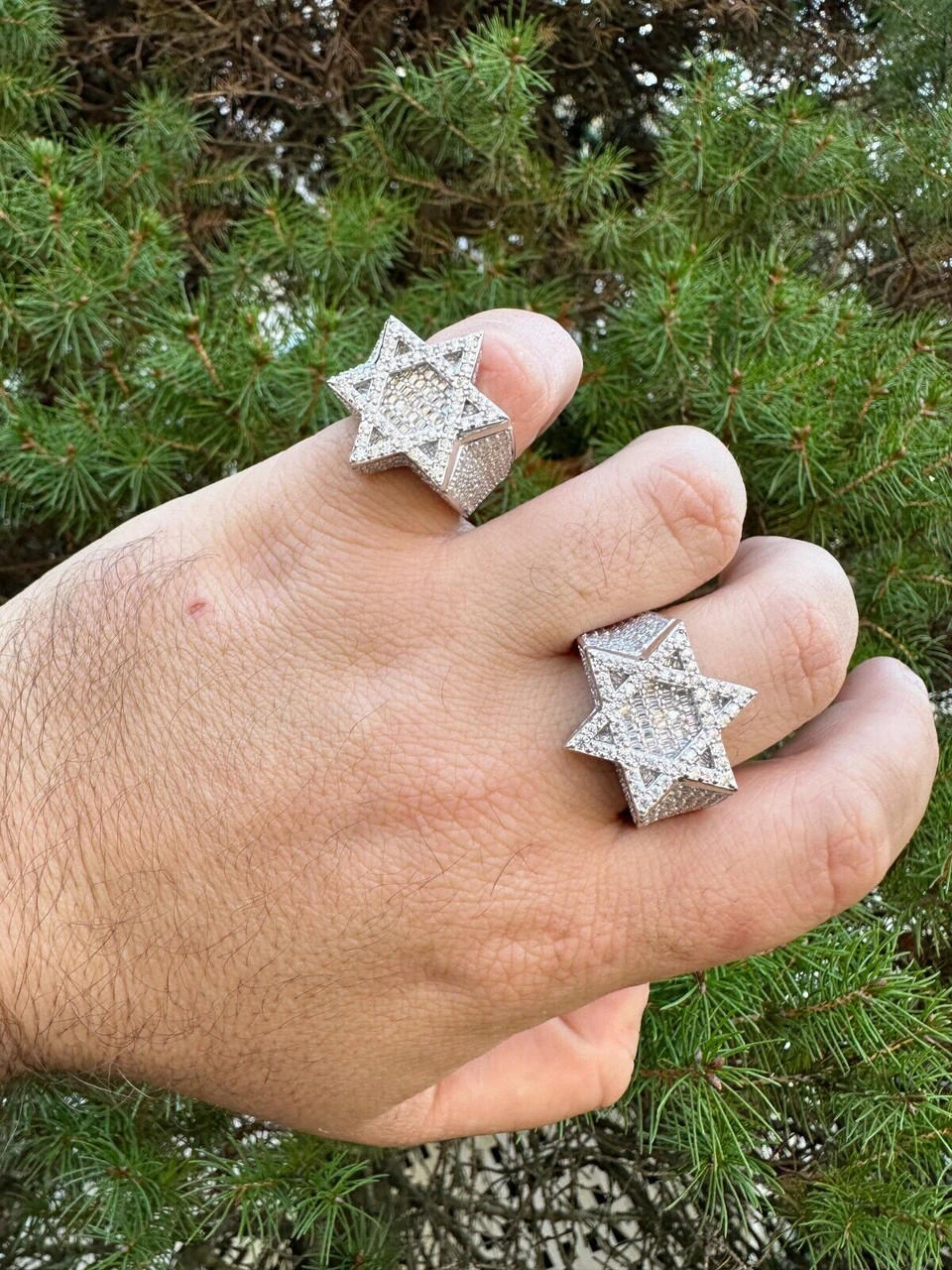 4.3ct MOISSANITE Iced Real Baguette Star Of David Ring For Men Solid 925 Silver 22 4.3ct MOISSANITE Iced Real Baguette Star Of David Ring For Men Solid 925 Silver - Image 20