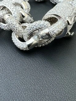 40-67ct VVS MOISSANITE Iced Silver Rolo Link Chain 12mm Thick Pass Diamond Test 23 40-67ct VVS MOISSANITE Iced Silver Rolo Link Chain 12mm Thick Pass Diamond Test -Harlem Bling Shop harlembling 40 67ct vvs moissanite iced silver rolo link chain 12mm thick pass diamond test 18386.1664360086