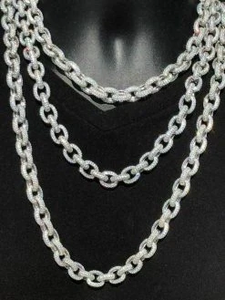 40-67ct VVS MOISSANITE Iced Silver Rolo Link Chain 12mm Thick Pass Diamond Test 25 40-67ct VVS MOISSANITE Iced Silver Rolo Link Chain 12mm Thick Pass Diamond Test -Harlem Bling Shop harlembling 40 67ct vvs moissanite iced silver rolo link chain 12mm thick pass diamond test 77687.1664361038