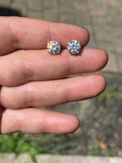 4ct TW Moissanite Screw Back Solitaire Stud Earrings - GRA Certified D VVS1 8mm 16 4ct TW Moissanite Screw Back Solitaire Stud Earrings - GRA Certified D VVS1 8mm -Harlem Bling Shop harlembling 4ct tw moissanite screw back solitaire stud earrings gra certified d vvs1 8mm 57136.1664382939