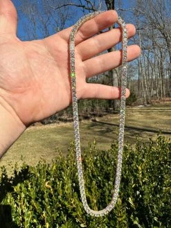 5mm MOISSANITE Tennis Chain Necklace 14k Gold Over 925 - Stones On All Sides 39 5mm MOISSANITE Tennis Chain Necklace 14k Gold Over 925 - Stones On All Sides -Harlem Bling Shop harlembling 5mm moissanite tennis chain necklace 14k gold over 925 stones on all sides 29651.1677090843