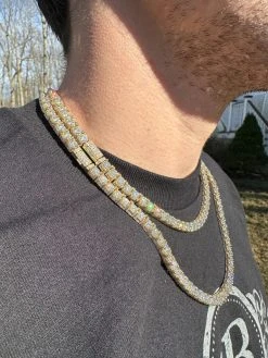 5mm MOISSANITE Tennis Chain Necklace 14k Gold Over 925 - Stones On All Sides 30 5mm MOISSANITE Tennis Chain Necklace 14k Gold Over 925 - Stones On All Sides -Harlem Bling Shop harlembling 5mm moissanite tennis chain necklace 14k gold over 925 stones on all sides 44853.1677090610