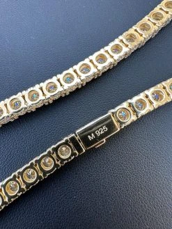 5mm MOISSANITE Tennis Chain Necklace 14k Gold Over 925 - Stones On All Sides 27 5mm MOISSANITE Tennis Chain Necklace 14k Gold Over 925 - Stones On All Sides -Harlem Bling Shop harlembling 5mm moissanite tennis chain necklace 14k gold over 925 stones on all sides 51135.1677090682