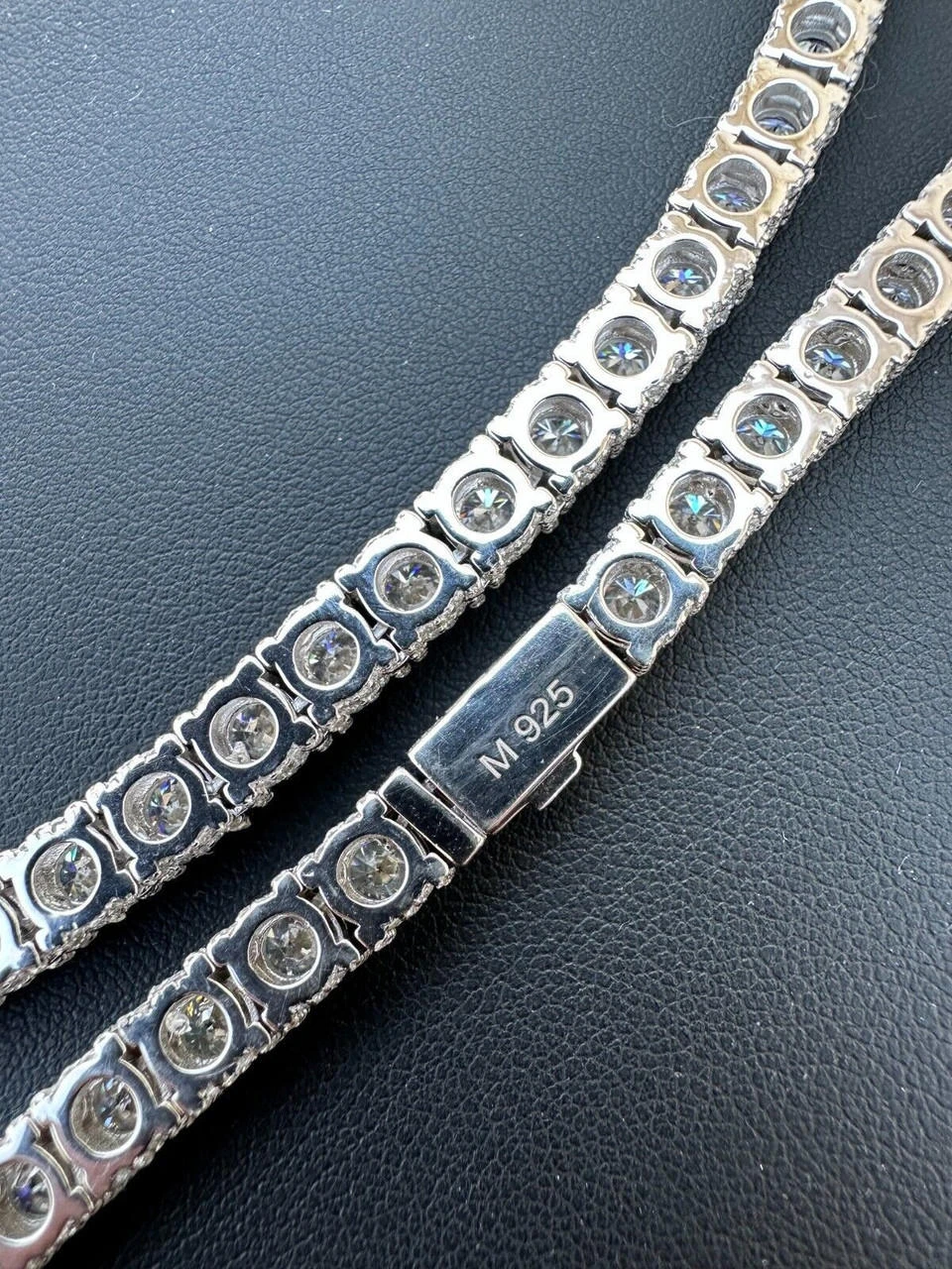 5mm MOISSANITE Tennis Chain Necklace Reinvented 925 Silver Stones On All Sides 12 5mm MOISSANITE Tennis Chain Necklace Reinvented 925 Silver Stones On All Sides - Image 10