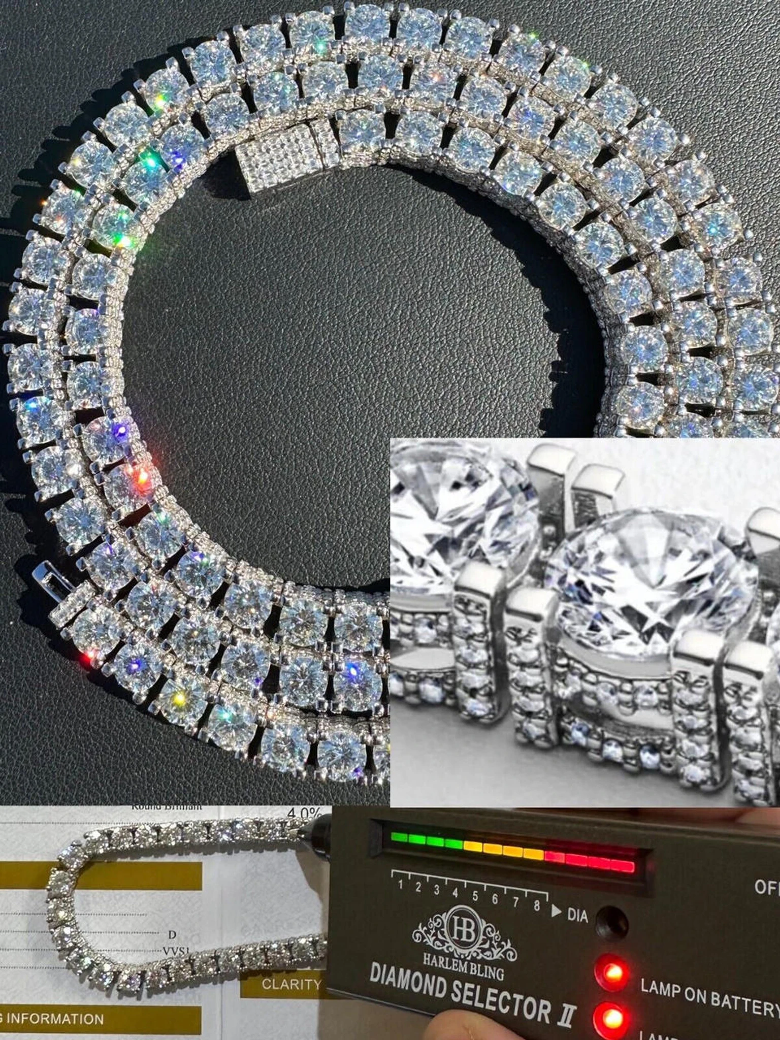 5mm MOISSANITE Tennis Chain Necklace Reinvented 925 Silver Stones On All Sides 3 5mm MOISSANITE Tennis Chain Necklace Reinvented 925 Silver Stones On All Sides