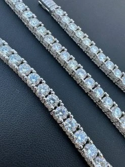 5mm MOISSANITE Tennis Chain Necklace Reinvented 925 Silver Stones On All Sides 38 5mm MOISSANITE Tennis Chain Necklace Reinvented 925 Silver Stones On All Sides -Harlem Bling Shop harlembling 5mm moissanite tennis chain necklace reinvented 925 silver stones on all sides 65891.1677090702