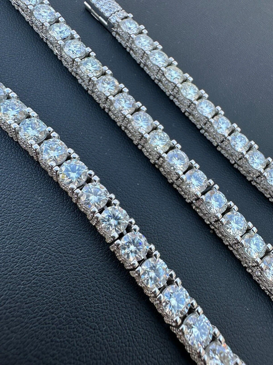 5mm MOISSANITE Tennis Chain Necklace Reinvented 925 Silver Stones On All Sides 19 5mm MOISSANITE Tennis Chain Necklace Reinvented 925 Silver Stones On All Sides - Image 17