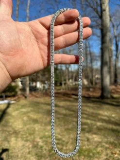 5mm MOISSANITE Tennis Chain Necklace Reinvented 925 Silver Stones On All Sides 34 5mm MOISSANITE Tennis Chain Necklace Reinvented 925 Silver Stones On All Sides -Harlem Bling Shop harlembling 5mm moissanite tennis chain necklace reinvented 925 silver stones on all sides 91879.1677090593