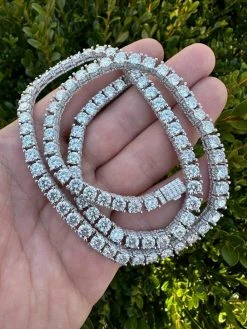 5mm MOISSANITE Tennis Chain Necklace Reinvented 925 Silver Stones On All Sides 35 5mm MOISSANITE Tennis Chain Necklace Reinvented 925 Silver Stones On All Sides -Harlem Bling Shop harlembling 5mm moissanite tennis chain necklace reinvented 925 silver stones on all sides 98170.1677090663