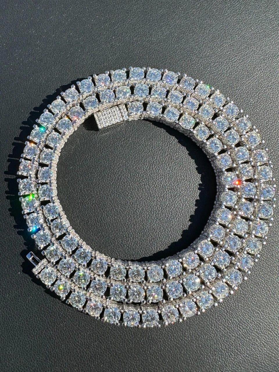 5mm MOISSANITE Tennis Chain Necklace Reinvented 925 Silver Stones On All Sides 11 5mm MOISSANITE Tennis Chain Necklace Reinvented 925 Silver Stones On All Sides - Image 9