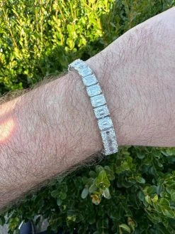 60ct Emerald Cut MOISSANITE 8mm Tennis Bracelet 925 Silver Pass Diamond Tester -Harlem Bling Shop harlembling 60ct emerald cut moissanite 8mm tennis bracelet 925 silver pass diamond tester 76500.1676053003