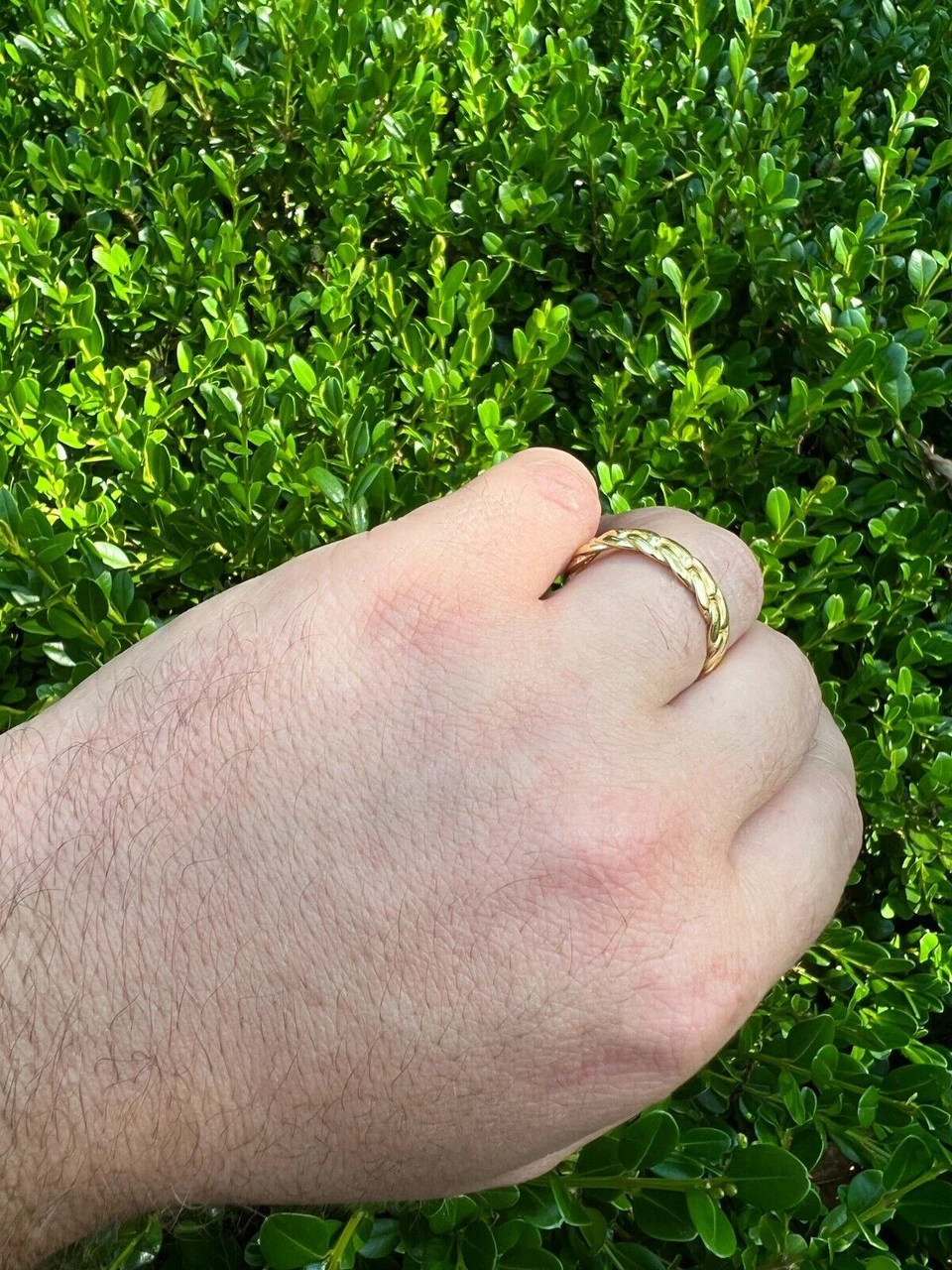 6mm Cuban Wedding Band Ring - 14k Gold Plated 925 Sterling Silver - Mens Ladies 11 6mm Cuban Wedding Band Ring - 14k Gold Plated 925 Sterling Silver - Mens Ladies - Image 9