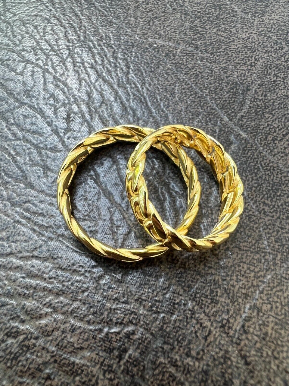 6mm Cuban Wedding Band Ring - 14k Gold Plated 925 Sterling Silver - Mens Ladies 9 6mm Cuban Wedding Band Ring - 14k Gold Plated 925 Sterling Silver - Mens Ladies - Image 7