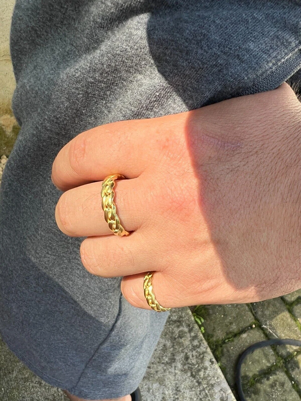 6mm Cuban Wedding Band Ring - 14k Gold Plated 925 Sterling Silver - Mens Ladies 12 6mm Cuban Wedding Band Ring - 14k Gold Plated 925 Sterling Silver - Mens Ladies - Image 10