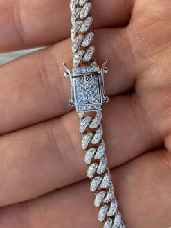 6mm Miami Cuban Iced Solid Silver Chain Necklace 16"-30" MOISSANITE Mens Ladies 20 6mm Miami Cuban Iced Solid Silver Chain Necklace 16"-30" MOISSANITE Mens Ladies -Harlem Bling Shop harlembling 6mm miami cuban iced solid silver chain necklace 16 30 moissanite mens ladies 72787.1664373737