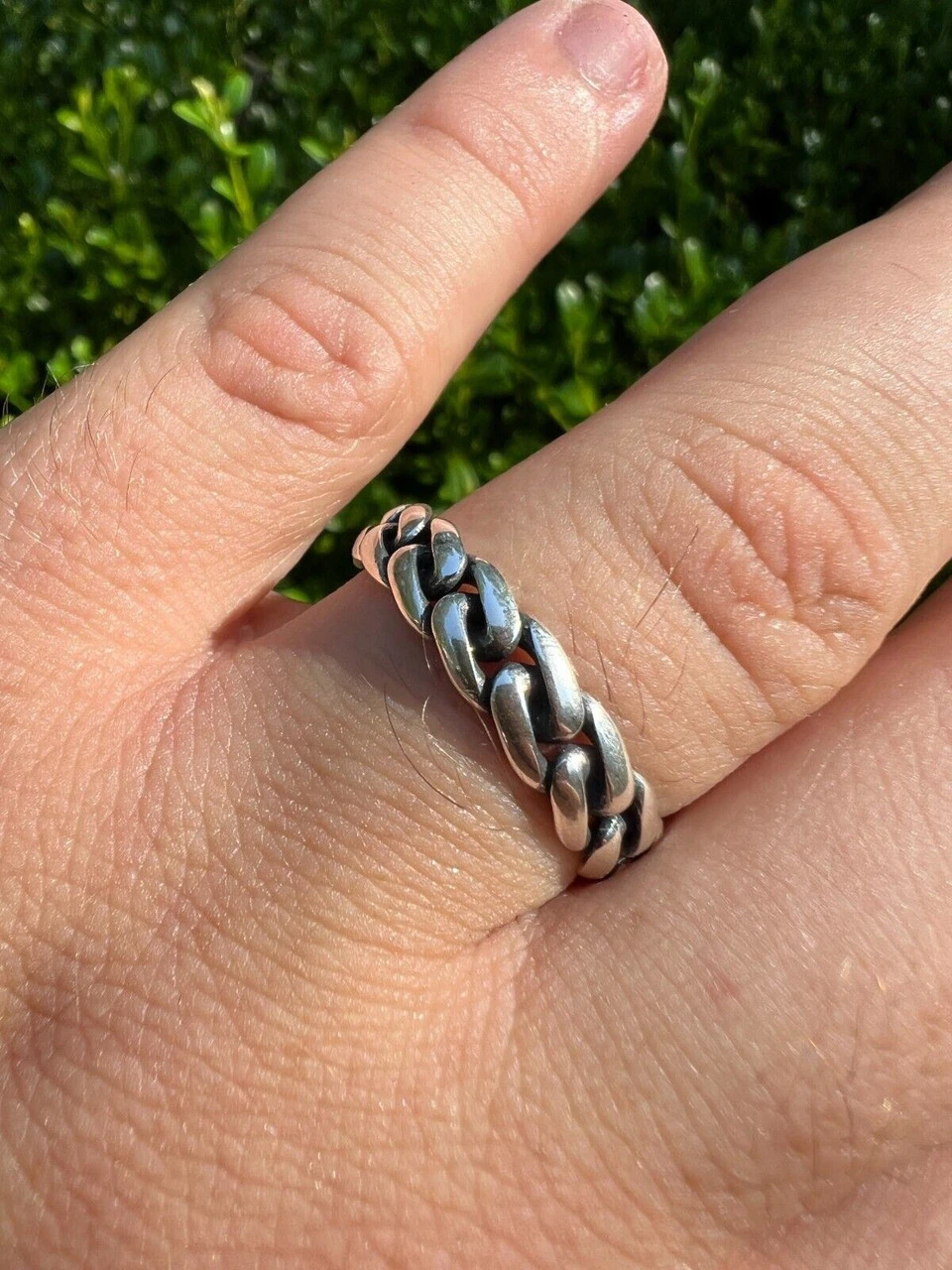 6mm Miami Cuban Wedding Band Ring - Real Solid 925 Sterling Silver - Mens Ladies 4 6mm Miami Cuban Wedding Band Ring - Real Solid 925 Sterling Silver - Mens Ladies - Image 2