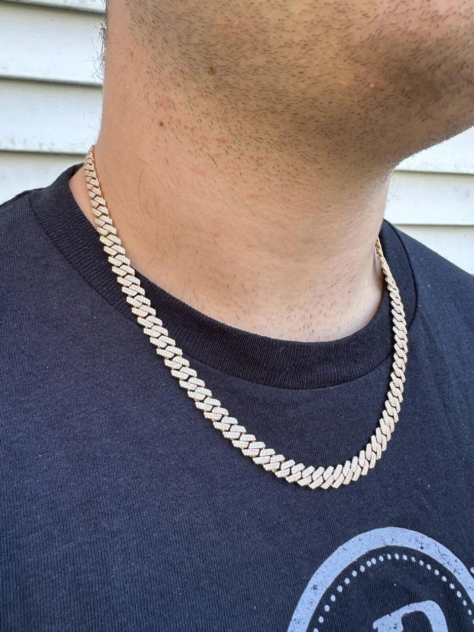 8mm Solid 14k Gold MOISSANITE Real Miami Cuban Link Prong Chain Iced Necklace 22 8mm Solid 14k Gold MOISSANITE Real Miami Cuban Link Prong Chain Iced Necklace - Image 20