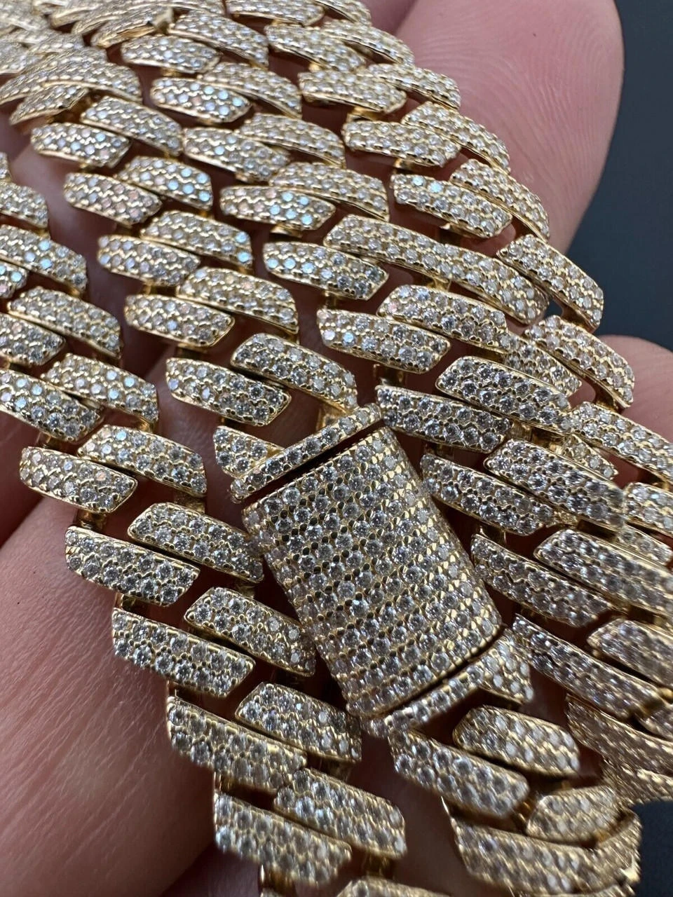 8mm Solid 14k Gold MOISSANITE Real Miami Cuban Link Prong Chain Iced Necklace 20 8mm Solid 14k Gold MOISSANITE Real Miami Cuban Link Prong Chain Iced Necklace - Image 18