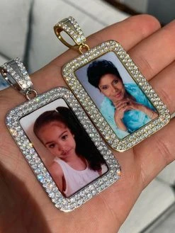 925 Silver Custom Hip Hip Photo Pendant Iced Memory MOISSANITE PASS DIAMOND TEST -Harlem Bling Shop harlembling 925 silver custom hip hip photo pendant iced memory moissanite pass diamond test 12163.1664372771