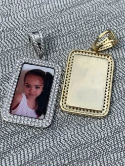 925 Silver Custom Hip Hip Photo Pendant Iced Memory MOISSANITE PASS DIAMOND TEST -Harlem Bling Shop harlembling 925 silver custom hip hip photo pendant iced memory moissanite pass diamond test 62232.1664379688