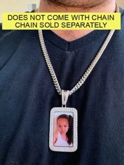 925 Silver Custom Hip Hip Photo Pendant Iced Memory MOISSANITE PASS DIAMOND TEST -Harlem Bling Shop harlembling 925 silver custom hip hip photo pendant iced memory moissanite pass diamond test 77917.1664371936