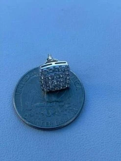 925 Silver Iced Hip Hop MOISSANITE Square Screwback Earrings Pass Diamond Tester -Harlem Bling Shop harlembling 925 silver iced hip hop moissanite square screwback earrings pass diamond tester 54600.1664359914