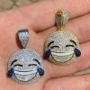 925 Sterling Silver Hip Hop LOL Emoji Pendant Necklace Iced Smiley Laughing -Harlem Bling Shop harlembling 925 sterling silver hip hop lol emoji pendant necklace iced smiley laughing 35236.1664399925