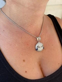 925 Sterling Silver Hip Hop LOL Emoji Pendant Necklace Iced Smiley Laughing 18 925 Sterling Silver Hip Hop LOL Emoji Pendant Necklace Iced Smiley Laughing -Harlem Bling Shop harlembling 925 sterling silver hip hop lol emoji pendant necklace iced smiley laughing 39114.1664375171