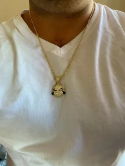 925 Sterling Silver Hip Hop LOL Emoji Pendant Necklace Iced Smiley Laughing 22 925 Sterling Silver Hip Hop LOL Emoji Pendant Necklace Iced Smiley Laughing -Harlem Bling Shop harlembling 925 sterling silver hip hop lol emoji pendant necklace iced smiley laughing 80116.1664389605