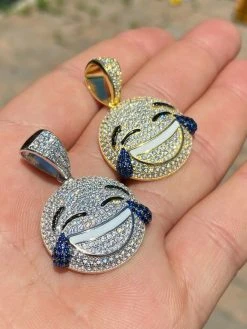 925 Sterling Silver Hip Hop LOL Emoji Pendant Necklace Iced Smiley Laughing 15 925 Sterling Silver Hip Hop LOL Emoji Pendant Necklace Iced Smiley Laughing -Harlem Bling Shop harlembling 925 sterling silver hip hop lol emoji pendant necklace iced smiley laughing 80185.1664371525