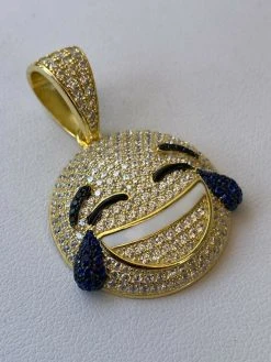 925 Sterling Silver Hip Hop LOL Emoji Pendant Necklace Iced Smiley Laughing 19 925 Sterling Silver Hip Hop LOL Emoji Pendant Necklace Iced Smiley Laughing -Harlem Bling Shop harlembling 925 sterling silver hip hop lol emoji pendant necklace iced smiley laughing 81128.1664375661