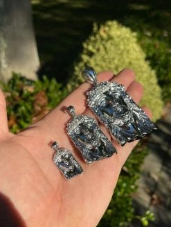 925 Sterling Silver Jesus Piece Pendant Real Baguette MOISSANITE Necklace ITALY 20 925 Sterling Silver Jesus Piece Pendant Real Baguette MOISSANITE Necklace ITALY -Harlem Bling Shop harlembling 925 sterling silver jesus piece pendant real baguette moissanite necklace italy 25712.1664362831