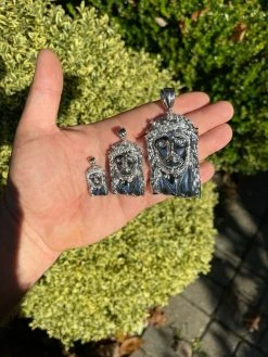 925 Sterling Silver Jesus Piece Pendant Real Baguette MOISSANITE Necklace ITALY 21 925 Sterling Silver Jesus Piece Pendant Real Baguette MOISSANITE Necklace ITALY -Harlem Bling Shop harlembling 925 sterling silver jesus piece pendant real baguette moissanite necklace italy 40739.1664361956