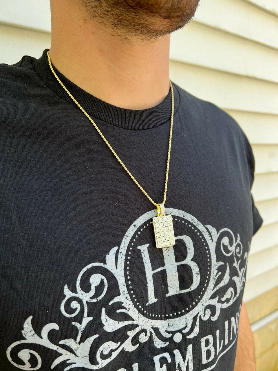 9ct Iced MOISSANITE Mens's Hip Hop Dog Tag Pendant Necklace Pass Diamond Tester 14 9ct Iced MOISSANITE Mens's Hip Hop Dog Tag Pendant Necklace Pass Diamond Tester - Image 12