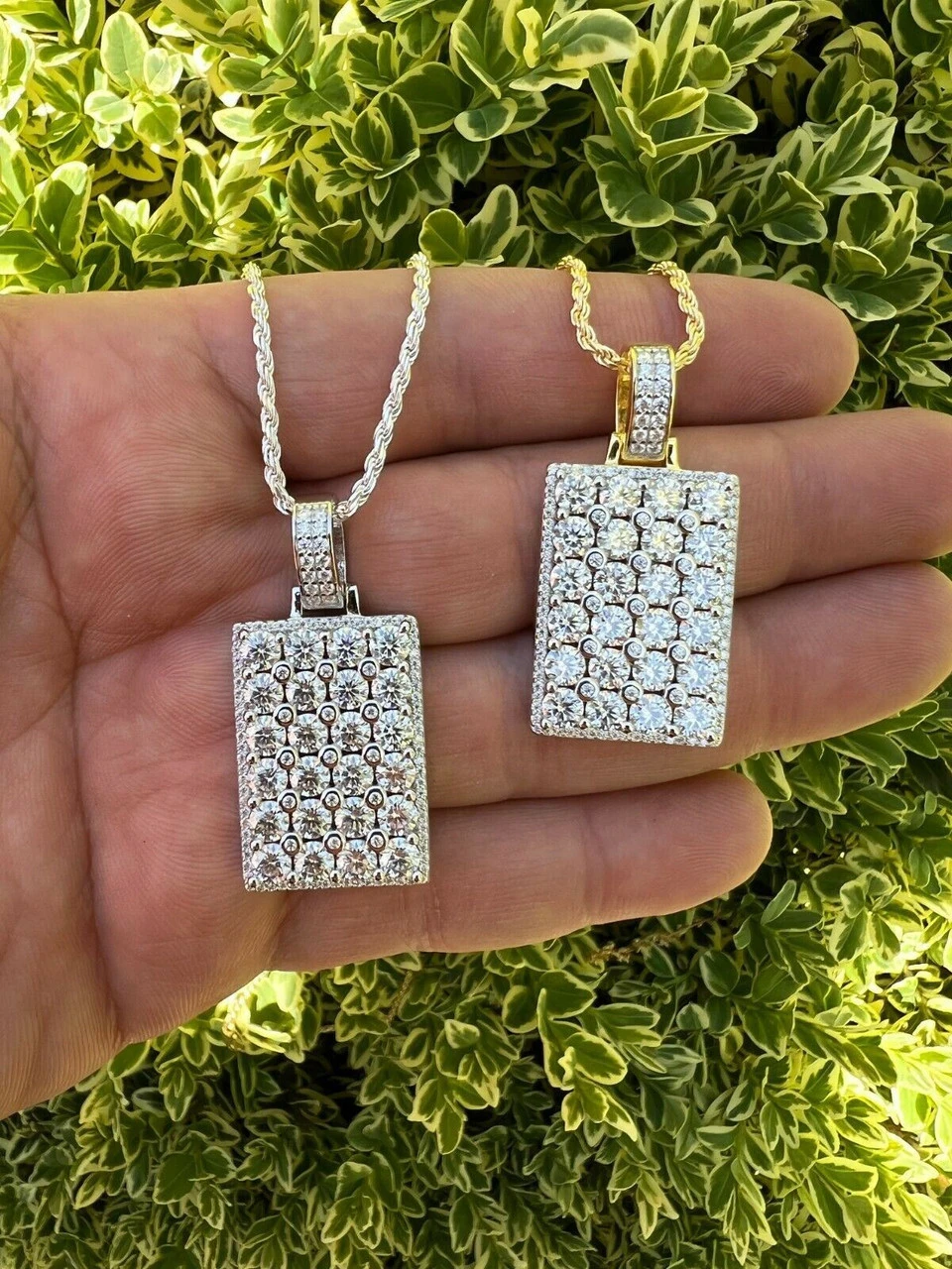 9ct Iced MOISSANITE Mens's Hip Hop Dog Tag Pendant Necklace Pass Diamond Tester 13 9ct Iced MOISSANITE Mens's Hip Hop Dog Tag Pendant Necklace Pass Diamond Tester - Image 11