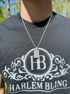 9ct Iced MOISSANITE Mens's Hip Hop Dog Tag Pendant Necklace Pass Diamond Tester 19 9ct Iced MOISSANITE Mens's Hip Hop Dog Tag Pendant Necklace Pass Diamond Tester -Harlem Bling Shop harlembling 9ct iced moissanite menss hip hop dog tag pendant necklace pass diamond tester 39439.1664362276