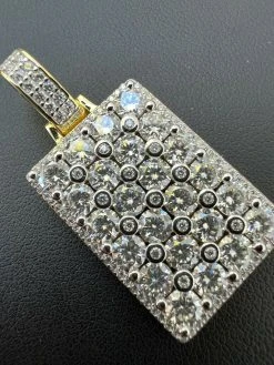 9ct Iced MOISSANITE Mens's Hip Hop Dog Tag Pendant Necklace Pass Diamond Tester 16 9ct Iced MOISSANITE Mens's Hip Hop Dog Tag Pendant Necklace Pass Diamond Tester -Harlem Bling Shop harlembling 9ct iced moissanite menss hip hop dog tag pendant necklace pass diamond tester 40067.1664355264