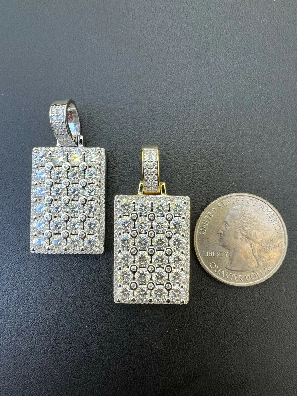 9ct Iced MOISSANITE Mens's Hip Hop Dog Tag Pendant Necklace Pass Diamond Tester 9 9ct Iced MOISSANITE Mens's Hip Hop Dog Tag Pendant Necklace Pass Diamond Tester - Image 7