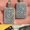 9ct Iced MOISSANITE Mens's Hip Hop Dog Tag Pendant Necklace Pass Diamond Tester 1 9ct Iced MOISSANITE Mens's Hip Hop Dog Tag Pendant Necklace Pass Diamond Tester -Harlem Bling Shop harlembling 9ct iced moissanite menss hip hop dog tag pendant necklace pass diamond tester 81951.1664357445