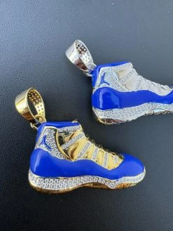 Air Jordan 45 Blue Nike Sneaker Pendant MOISSANITE Real 925 Silver Iced Hip Hop 30 Air Jordan 45 Blue Nike Sneaker Pendant MOISSANITE Real 925 Silver Iced Hip Hop -Harlem Bling Shop harlembling air jordan 45 blue nike sneaker pendant moissanite real 925 silver iced hip hop 04797.1704353525