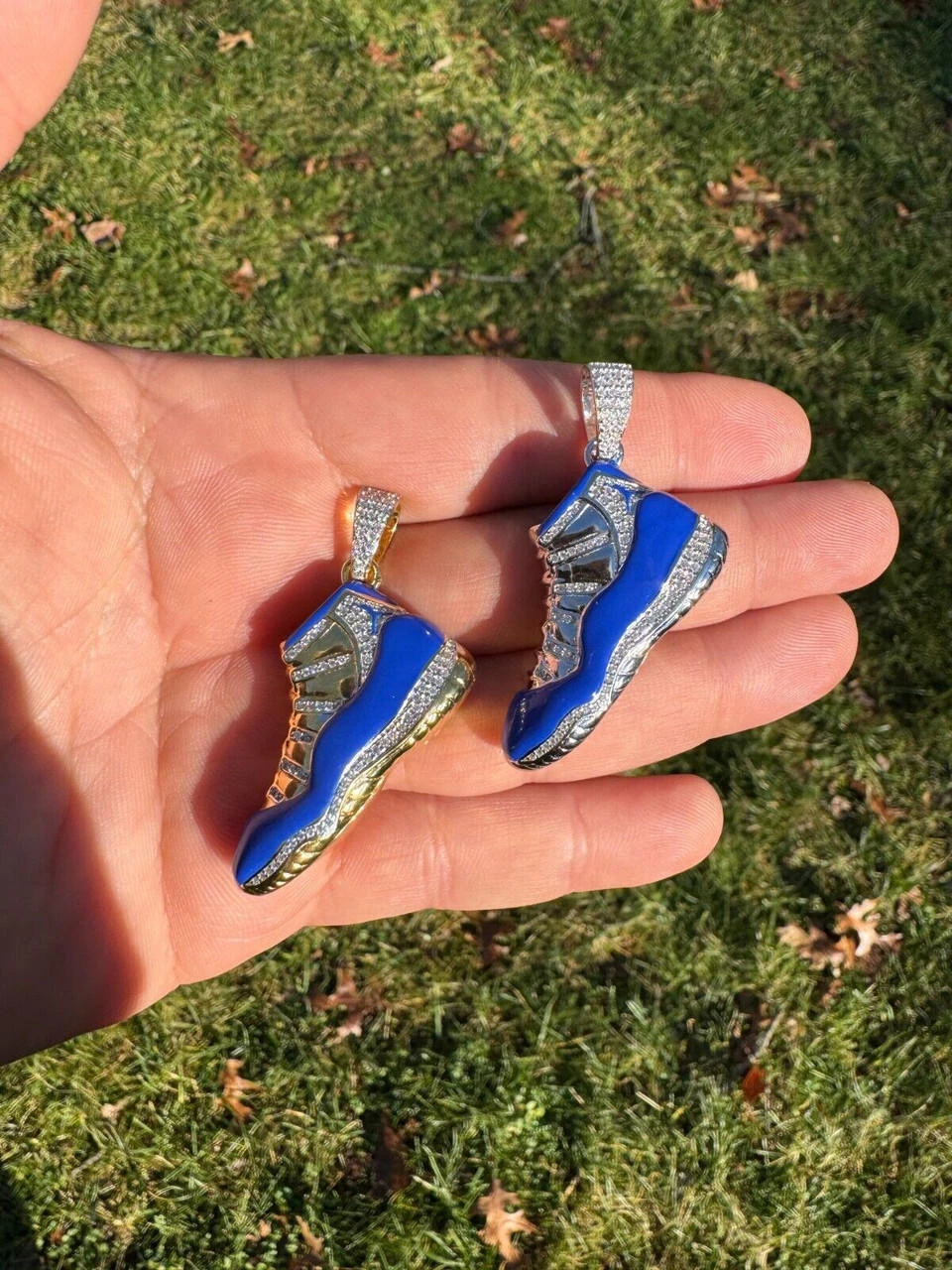 Air Jordan 45 Blue Nike Sneaker Pendant MOISSANITE Real 925 Silver Iced Hip Hop 17 Air Jordan 45 Blue Nike Sneaker Pendant MOISSANITE Real 925 Silver Iced Hip Hop - Image 15