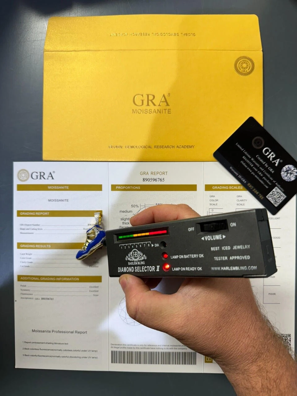 Air Jordan 45 Blue Nike Sneaker Pendant MOISSANITE Real 925 Silver Iced Hip Hop 9 Air Jordan 45 Blue Nike Sneaker Pendant MOISSANITE Real 925 Silver Iced Hip Hop - Image 7