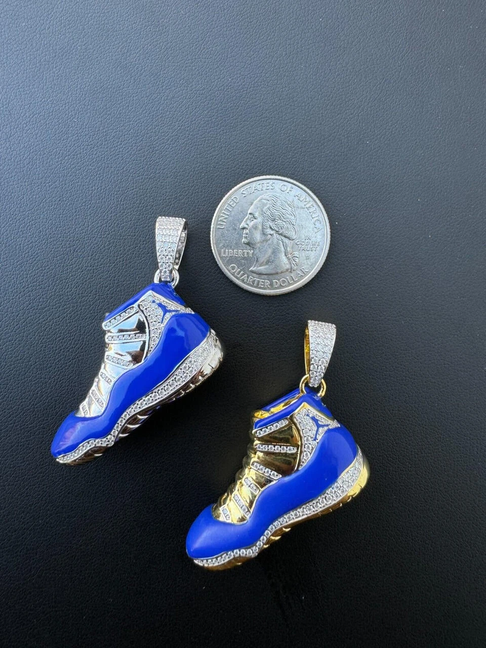 Air Jordan 45 Blue Nike Sneaker Pendant MOISSANITE Real 925 Silver Iced Hip Hop 10 Air Jordan 45 Blue Nike Sneaker Pendant MOISSANITE Real 925 Silver Iced Hip Hop - Image 8